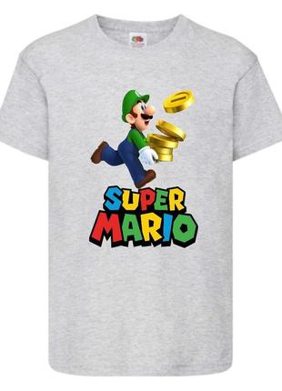 Футболка супер марио (super mario) серая (smar gr-6)