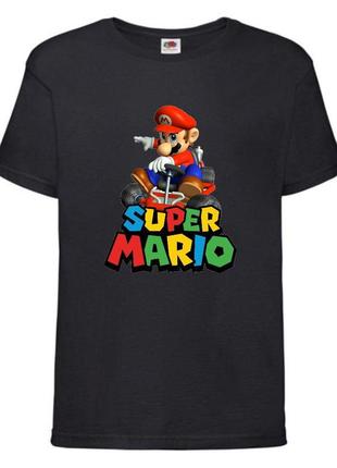 Футболка супер марио (super mario) черная (smar blc-04)