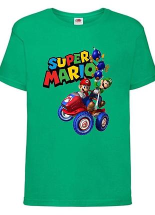 Футболка супер марио (super mario) зеленая (smar grn-01)