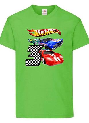 Футболка детская хотвилс (hot wheels-02) светло зеленая, размер 98-104-116-128-140-152-164 см