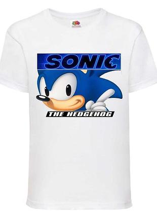 Футболка детская соник (sonic) белая (snc  wh-5)