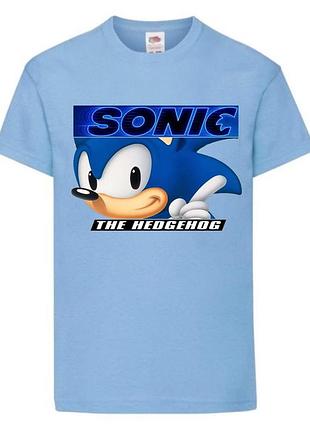 Футболка детская соник (sonic) голубая (snc  sbl-4)