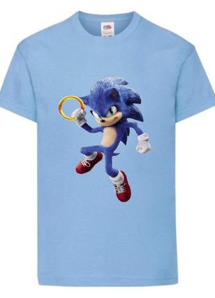 Футболка детская соник (sonic) голубая (snc  sbl-5)