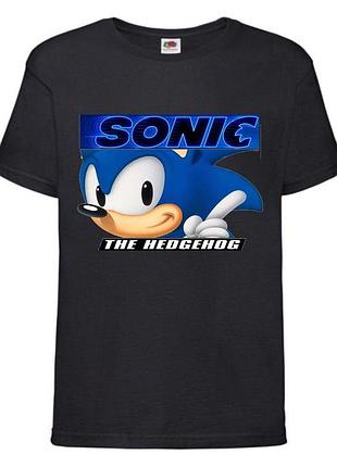 Футболка детская соник (sonic) черная (snc  blc-4)