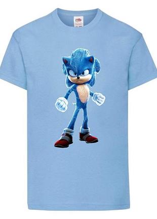 Футболка детская соник (sonic) голубая (snc  sbl-05)