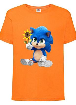 Футболка детская соник (sonic) оранжевая (snc  or-9)