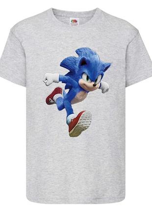 Футболка детская соник (sonic) серая (snc  gr-01)