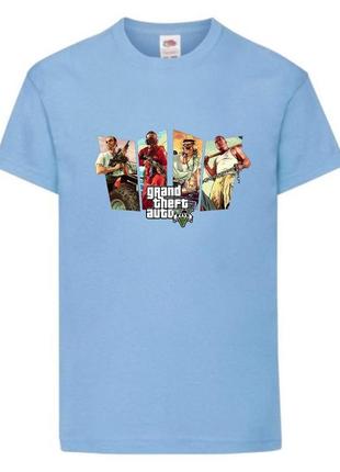 Футболка детская гта-008 (gta-008) светло-голубая 116-128-140-152-164