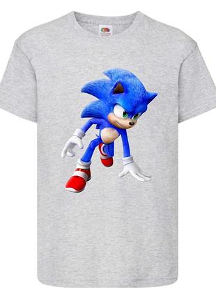 Футболка детская соник (sonic) серая (snc  gr-02)