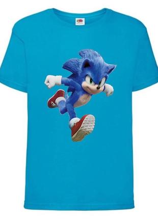 Футболка детская соник (sonic) синяя (snc  blu-01)