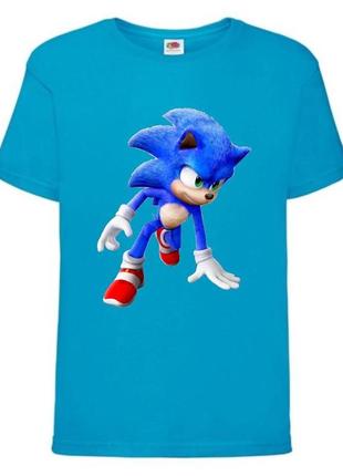 Футболка детская соник (sonic) синяя (snc  blu-02)