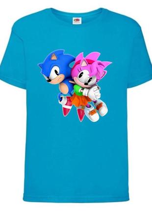 Футболка детская соник (sonic) синяя (snc  blu-04)