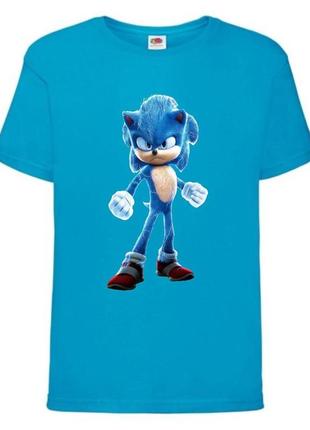 Футболка детская соник (sonic) синяя (snc  blu-05)
