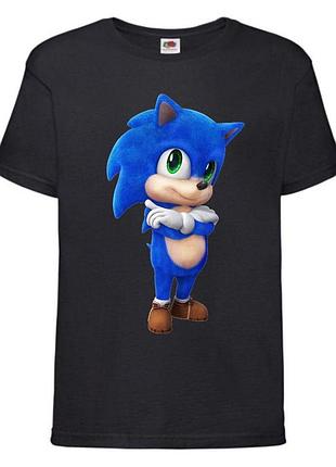 Футболка детская соник (sonic) черная (snc  blc-8)