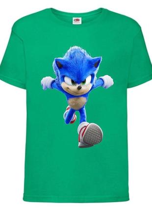 Футболка детская соник (sonic) зеленая (snc  grn-7)