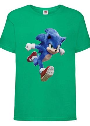 Футболка детская соник (sonic) зеленая (snc  grn-01)