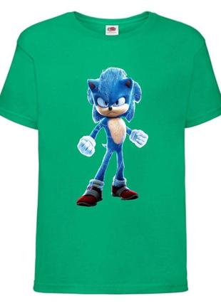 Футболка детская соник (sonic) зеленая (snc  grn-05)
