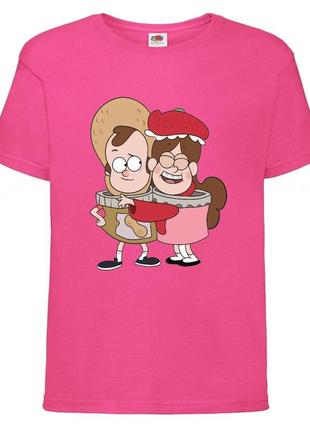 Футболка детская гравити фолз (gravity falls) розовая (gf  pin-9)