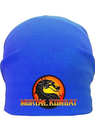 Шапка мортал комбат синий (mortal combat-001) размеры 50-52 см, 54-56 см