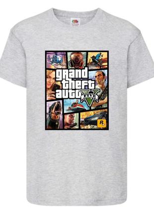 Футболка детская гта-002 (gta-002) серая 116-128-140-152-164