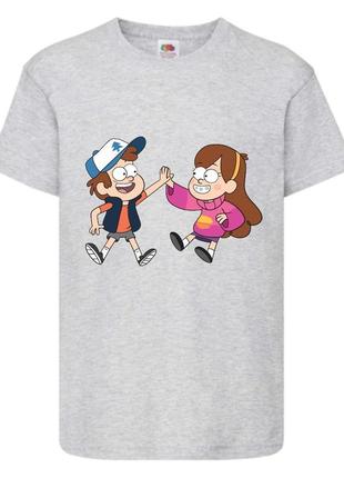 Футболка детская гравити фолз (gravity falls) серая (gf  gr-05)