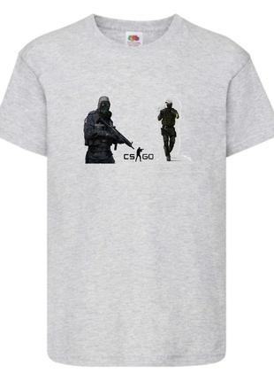 Футболка детская контр страйк 0017 (csg-0017) серая, размер 104-116-128-140-152-164