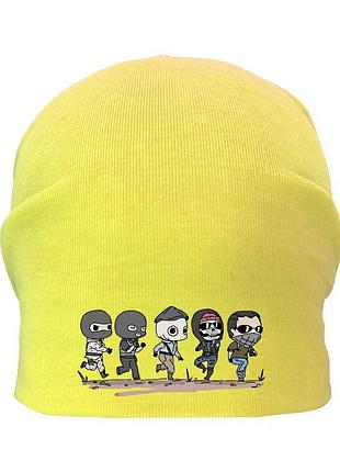 Шапка детская контр страйк 004 (csg-004) желтая, размер 50-52, 54-56 см