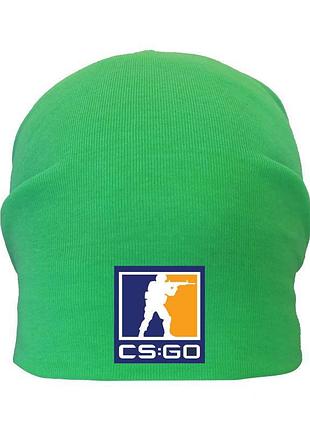 Шапка дитяча контр страйк 001 (csg-001) зелена, розмір 50-52, 54-56 см
