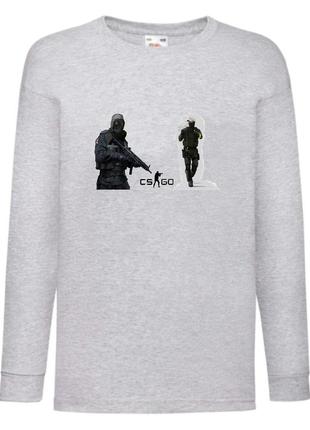 Лонгслив реглан контр страйк 0017 (csg-0017) размер 104-116-128-140-152-164 серый