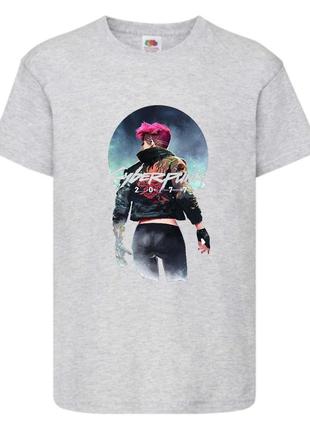 Футболка кибер панк 003 (cyber punk) детская (crk-003), цвет серый, размер 116-128-140-152-164