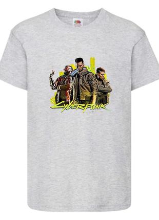 Футболка кибер панк 0016 (cyber punk) детская (crk-0016), цвет серый, размер 116-128-140-152-164