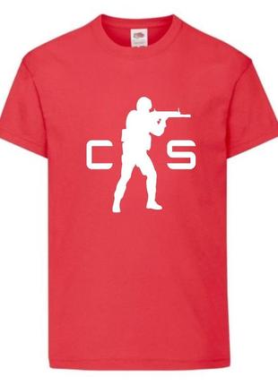 Футболка детская контр страйк 006 (csg-006) красная, размер 104-116-128-140-152-164