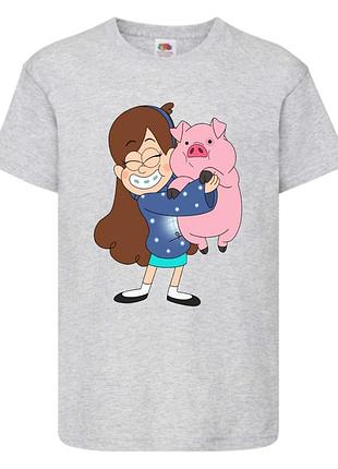Футболка детская гравити фолз (gravity falls) серая (gf  gr-08)