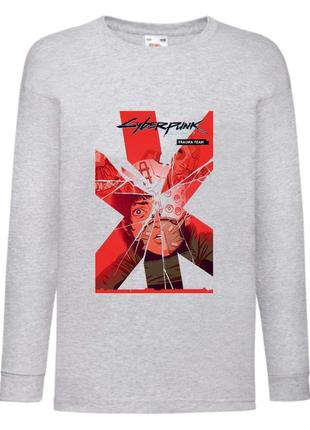 Лонгслив реглан кибер панк 005 с длинным рукавом (crk 005) размер 116-128-140-152-164 серый