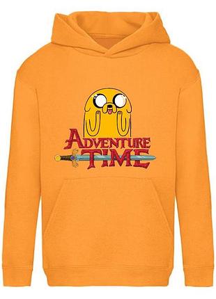 Худи детская время приключений 009 (adventure time) оранжевая (adt 009), размеры 98-104-116-128-140-152-164
