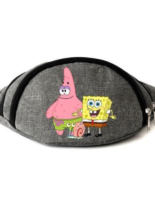 Сумка бананка на пояс спанч боб (ob-sb-01) cappuccino toys серая