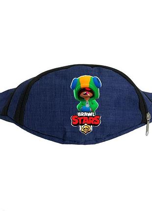 Сумка бананка на пояс бравл старс лио хамелеон (bs- chameleon) cappuccino toys синяя