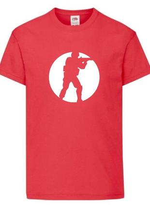 Футболка детская контр страйк 009 (csg-009) красная, размер 104-116-128-140-152-164