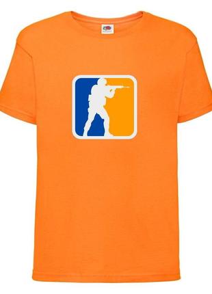 Футболка детская контр страйк 002 (csg-002) оранжевая, размер 104-116-128-140-152-164