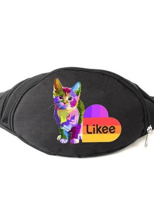 Сумка бананка на пояс лайк likee (ob-l-03) cappuccino toys черная