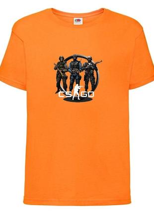 Футболка детская контр страйк 004 (csg-004) оранжевая, размер 104-116-128-140-152-164