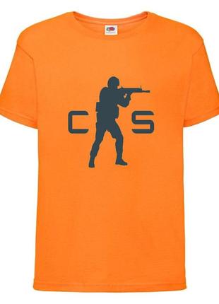 Футболка детская контр страйк 006 (csg-006) оранжевая, размер 104-116-128-140-152-164