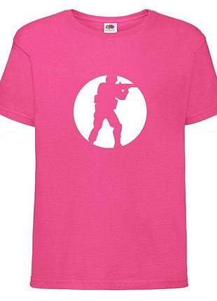 Футболка детская контр страйк 009 (csg-009) малиновая, размер 104-116-128-140-152-164