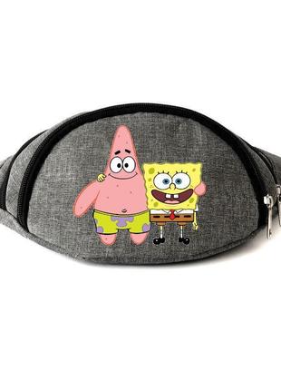 Сумка бананка на пояс спанч боб (ob-sb-03) cappuccino toys серая