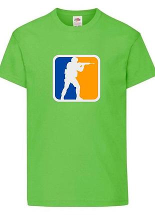 Футболка детская контр страйк 002 (csg-002) салатовая, размер 104-116-128-140-152-164