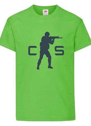 Футболка детская контр страйк 006 (csg-006) салатовая, размер 104-116-128-140-152-164
