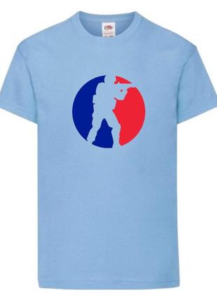 Футболка детская контр страйк 009 (csg-009) голубая, размер 104-116-128-140-152-164