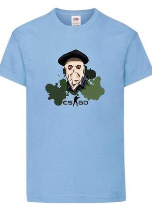Футболка детская контр страйк 0016 (csg-0016) голубая, размер 104-116-128-140-152-164