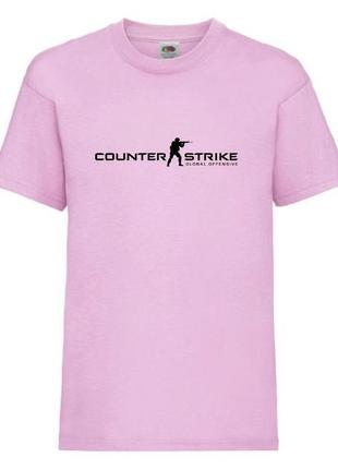 Футболка детская контр страйк 0011 (csg-0011) розовая, размер 104-116-128-140-152-164