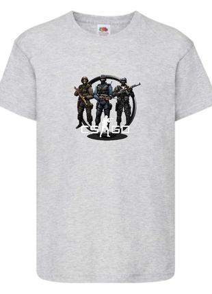 Футболка детская контр страйк 004 (csg-004) серая, размер 104-116-128-140-152-164